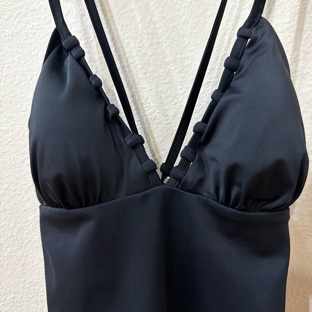 Time and Tru Pretty Black One Piece Swimsuit Small - Picture 3 of 9
